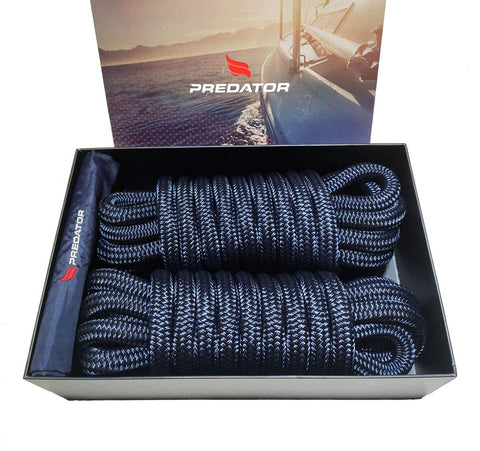 PREDATOR Dock Lines Bag Set 7/10" x 25'(Navy Blue)